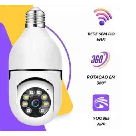 Kit Câmera de segurança a Prova D'água sem fio gira 360 com app Yousee full HD visão notturna