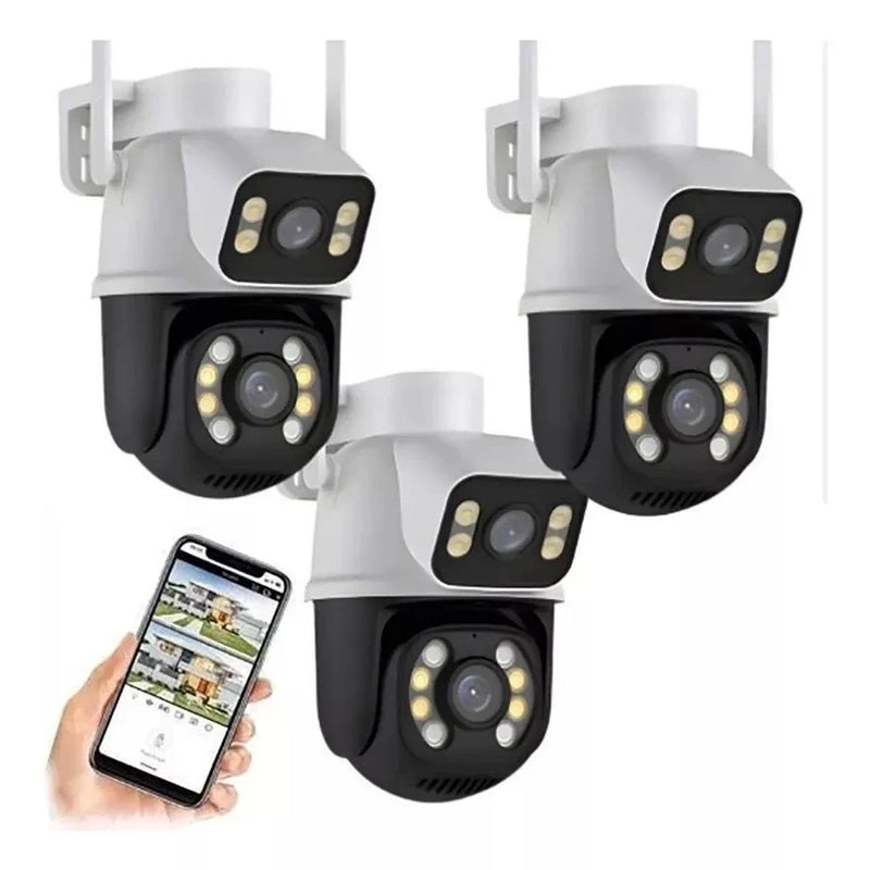 Camera Segurança Externa Lente Dupla Rastreamento Zoom A28b Wi-Fi Smart IP66 App ICSEE Envio Imediato